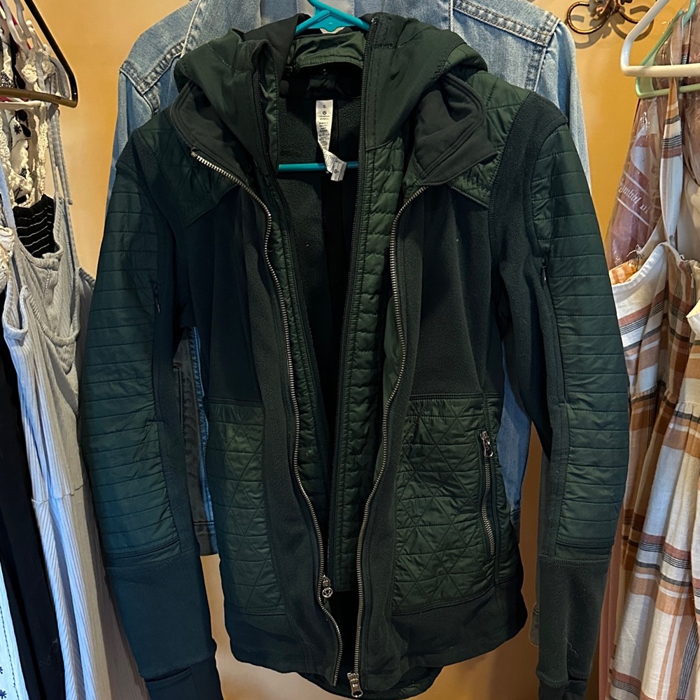 Lululemon Fleecy keen Dark Green Utility Jacket